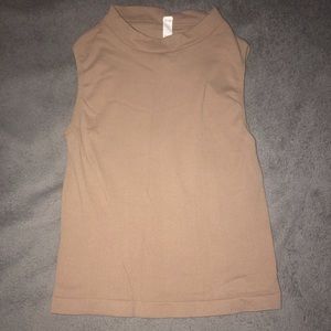 Tan Fitted Turtle Neck